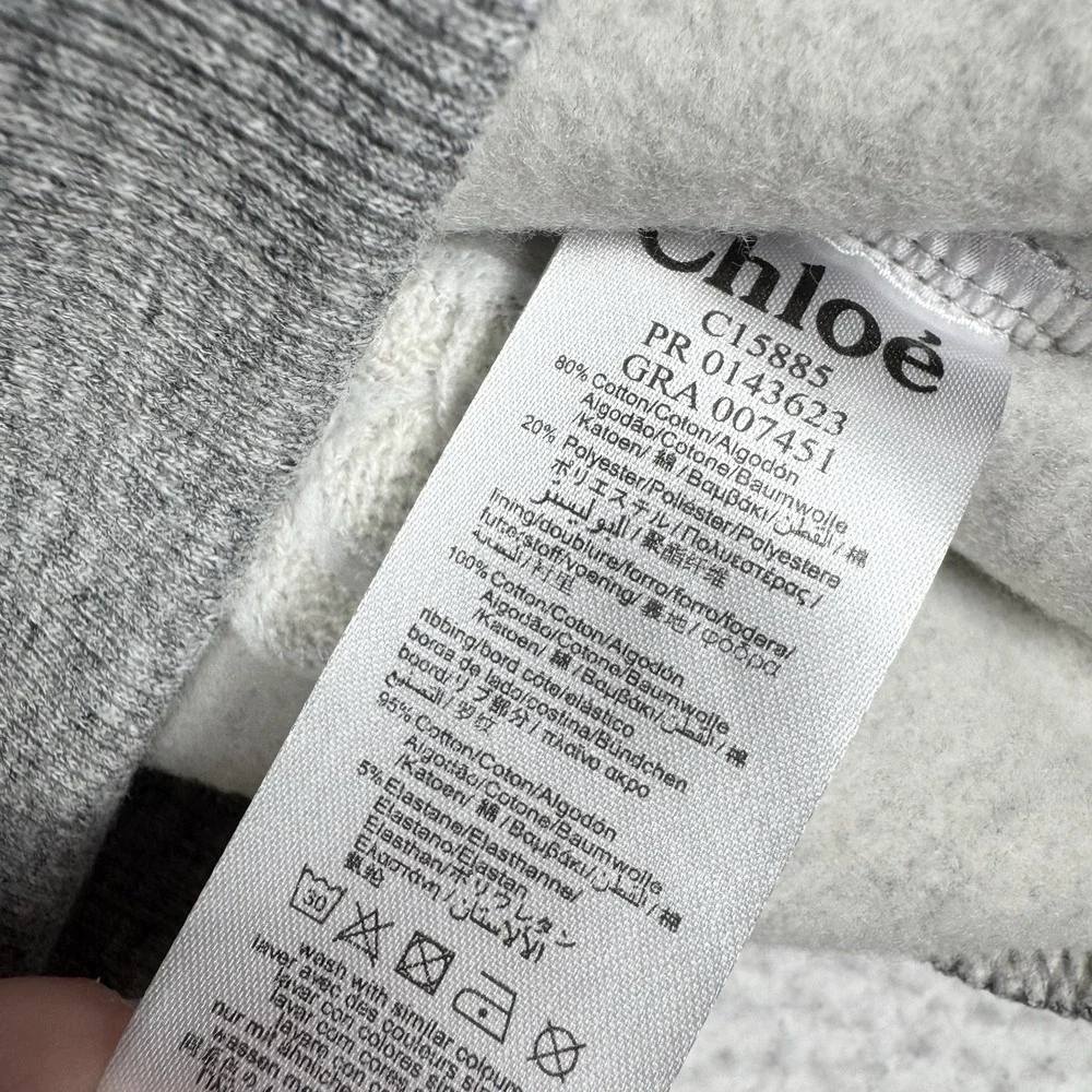 NEW - CHOLE Flower Embroidered Sweatshirt Gray - Youth Kids 5